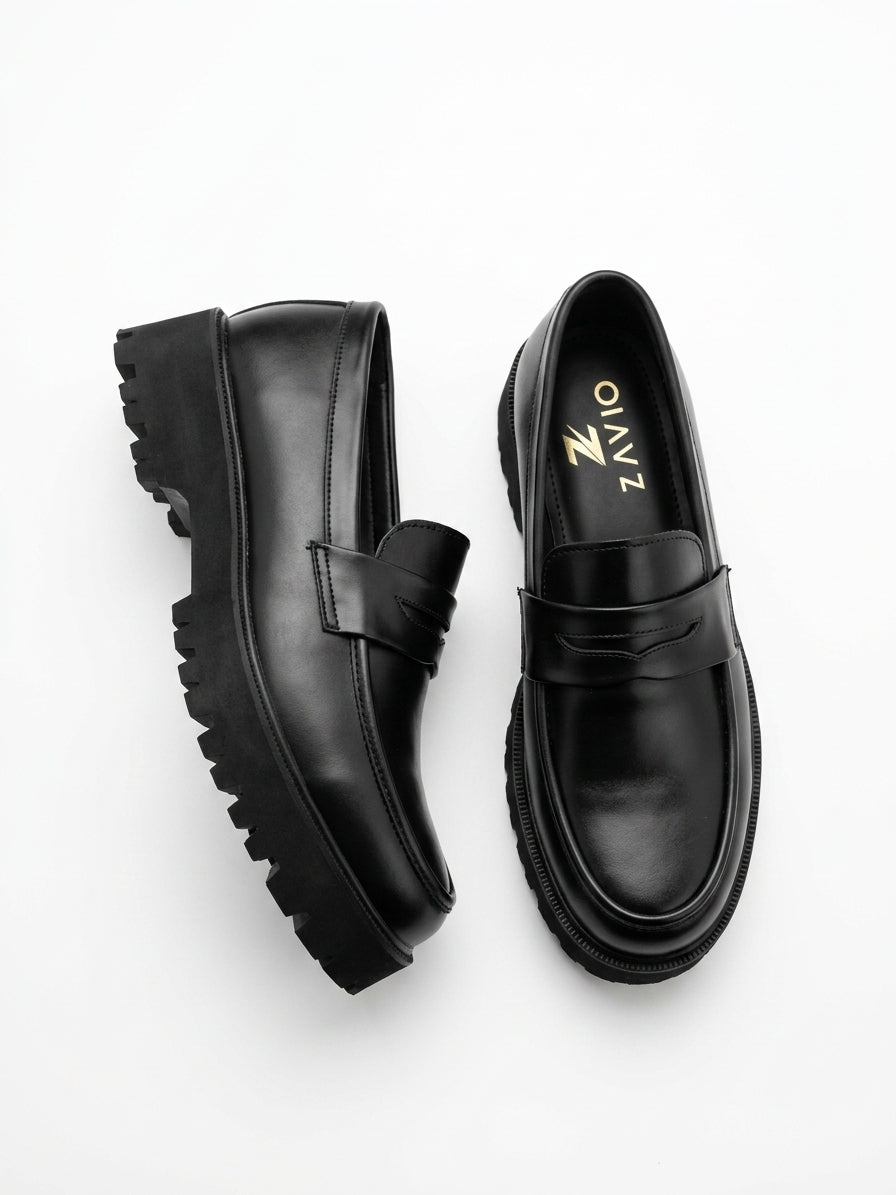ZAVIO Penny Loafer — Black