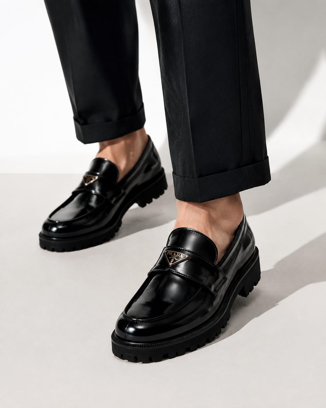 ZAVIO Patent Horsebit Loafer — Black