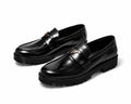 ZAVIO Patent Horsebit Loafer — Black