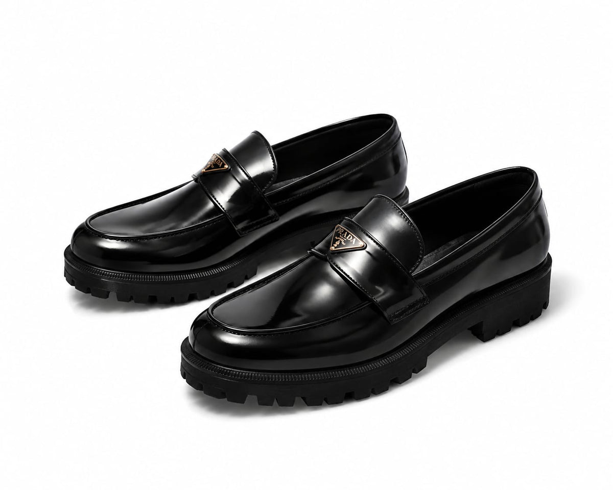 ZAVIO Patent Horsebit Loafer — Black